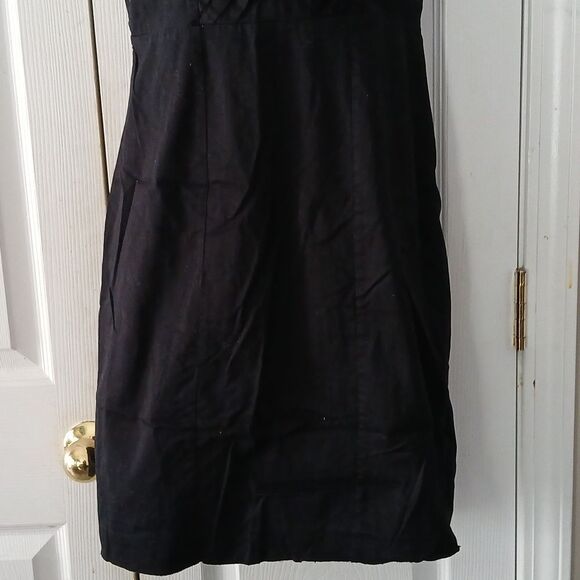 Apt 9 black sleeveless weaved front panel dress Sz 4 NWOT - Picture 2 of 8